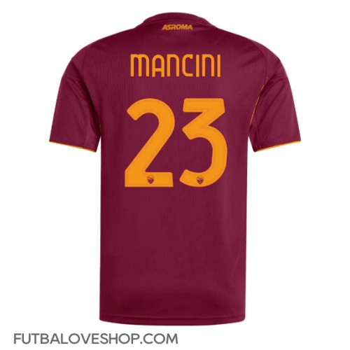 Dres AS Roma Gianluca Mancini #23 Domáci 2025-26 Krátky Rukáv